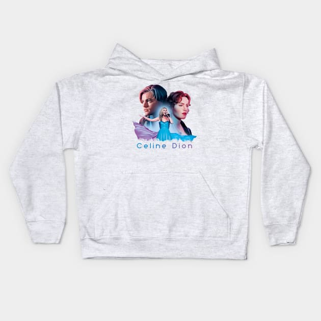 celine dion movie sountrack Kids Hoodie by sarimunir